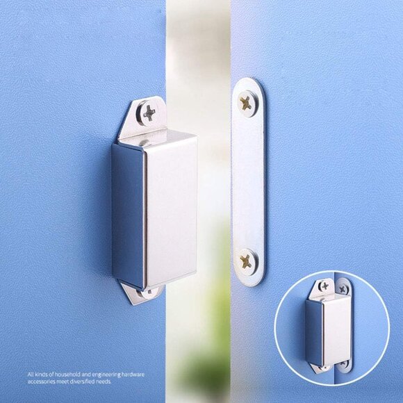 Stainless Steel Mini Magnetic Cabinet & Door Latch/Catch Closures Pack of 4 - Picture 5 of 7